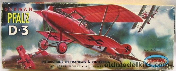 Aurora 1/48 Pfalz D-3 (D-III DIII), 109-130 plastic model kit